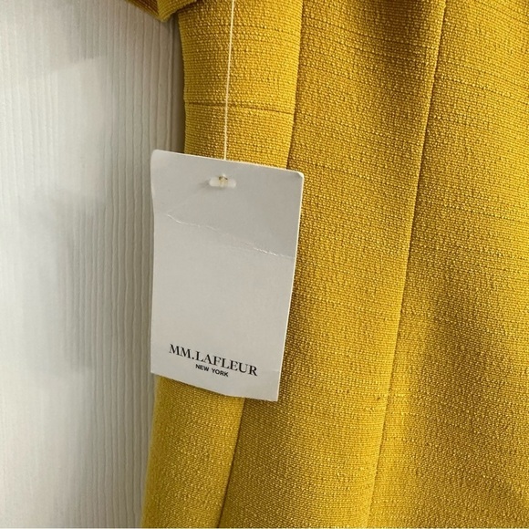 MM. Lafleur Dress Candace Suit Tailored Yellow Work Business Size 10 Medium New - Picture 6 of 9